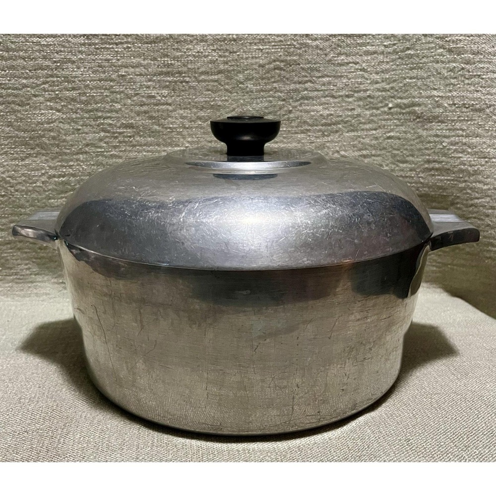 Wagner Ware Sidney -O- Magnalite 4248-P Dutch Oven 5 Qt Stockpot Bakelite Knob